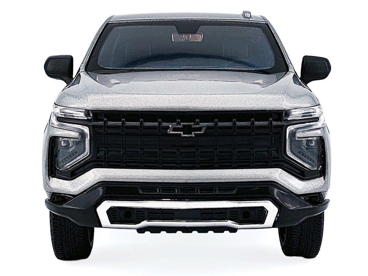 2025 Chevrolet Tahoe PPV Silver Metallic "Custom Builder's Kit - Law Enforcement and Public Service" Series 1/24 Diecast Model Car by Motormax Motormax