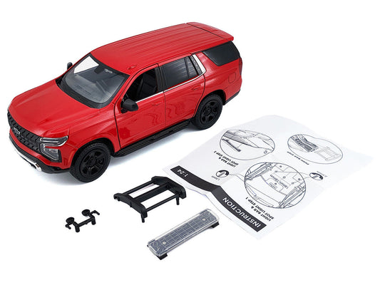 2025 Chevrolet Tahoe PPV Red "Custom Builder's Kit - Law Enforcement and Public Service" Series 1/24 Diecast Model Car by Motormax Motormax