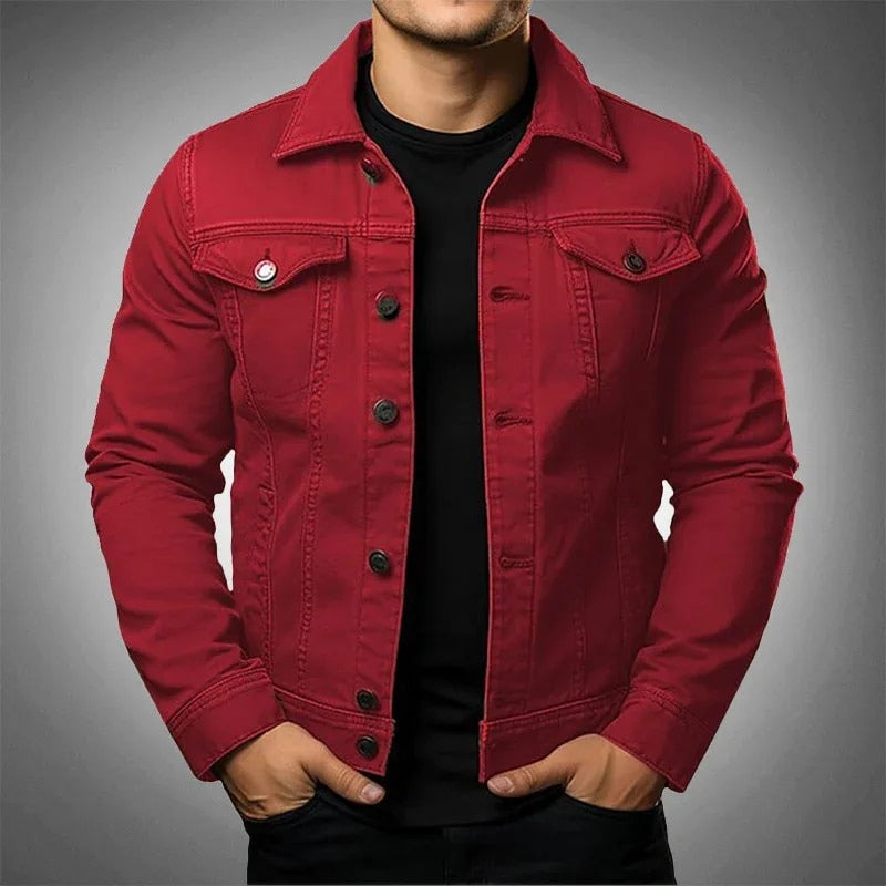 Men's Jacket Denim Coat Tooling Solid Color Thick Coat LadyShow.Store