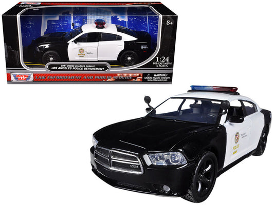 2011 Dodge Charger Pursuit LAPD Los Angeles Police Department Car 1/24 Diecast Car Model by Motormax Motormax