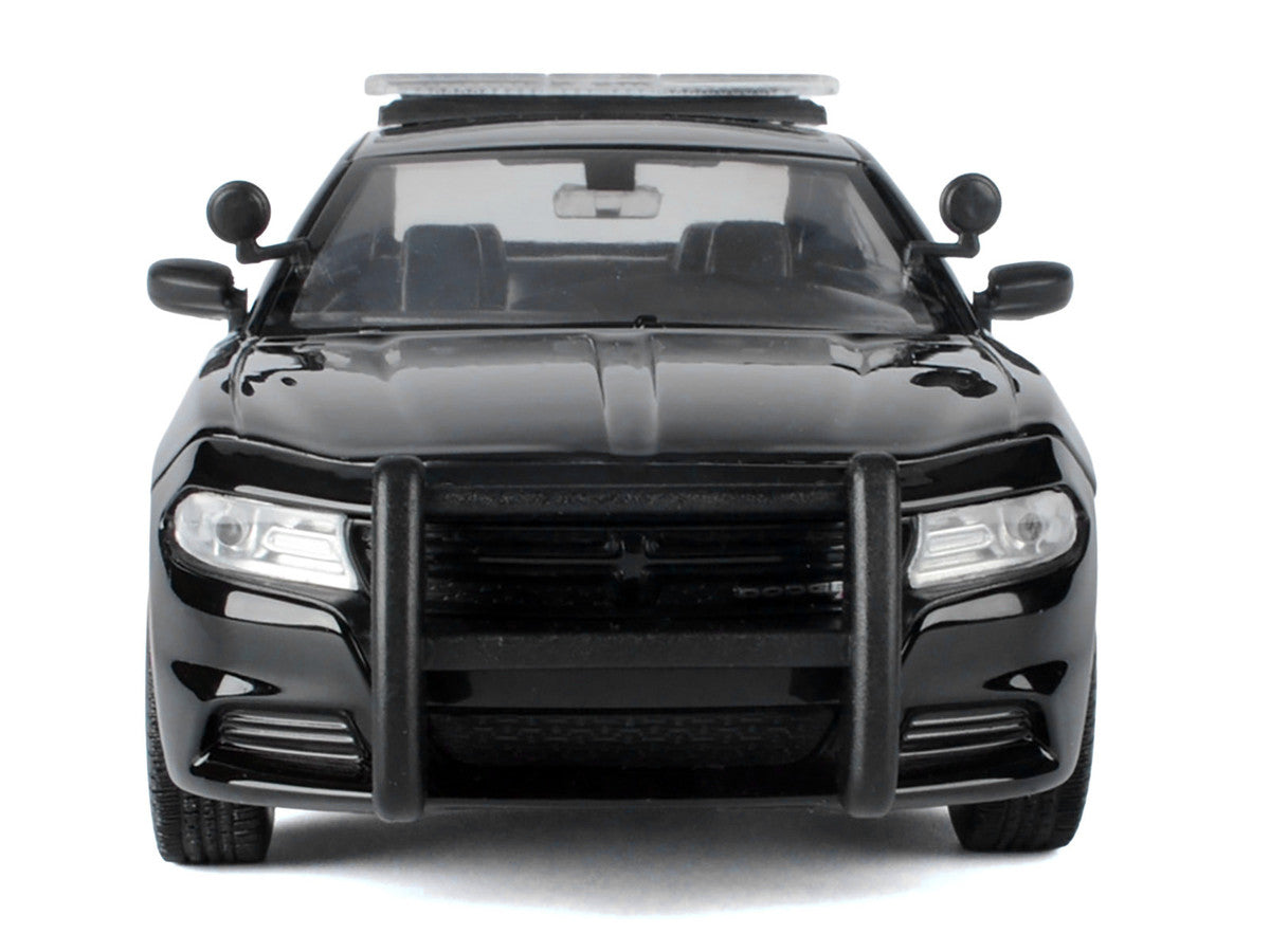 2023 Dodge Charger Pursuit Police Car Black and White "Law Enforcement and Public Service" Series 1/24 Diecast Model Car by Motormax Motormax