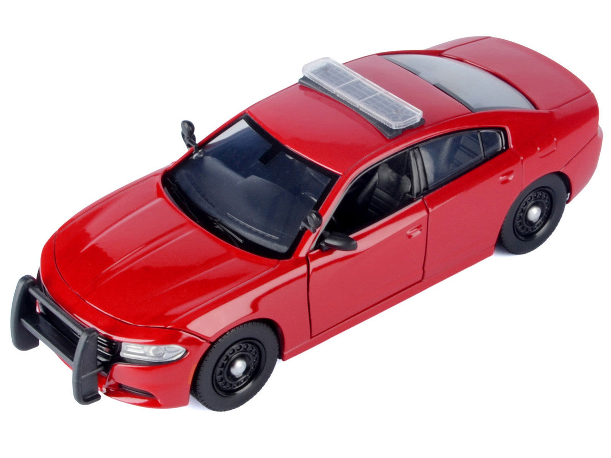 2023 Dodge Charger Pursuit Police Car Red "Law Enforcement and Public Service" Series 1/24 Diecast Model Car by Motormax Motormax