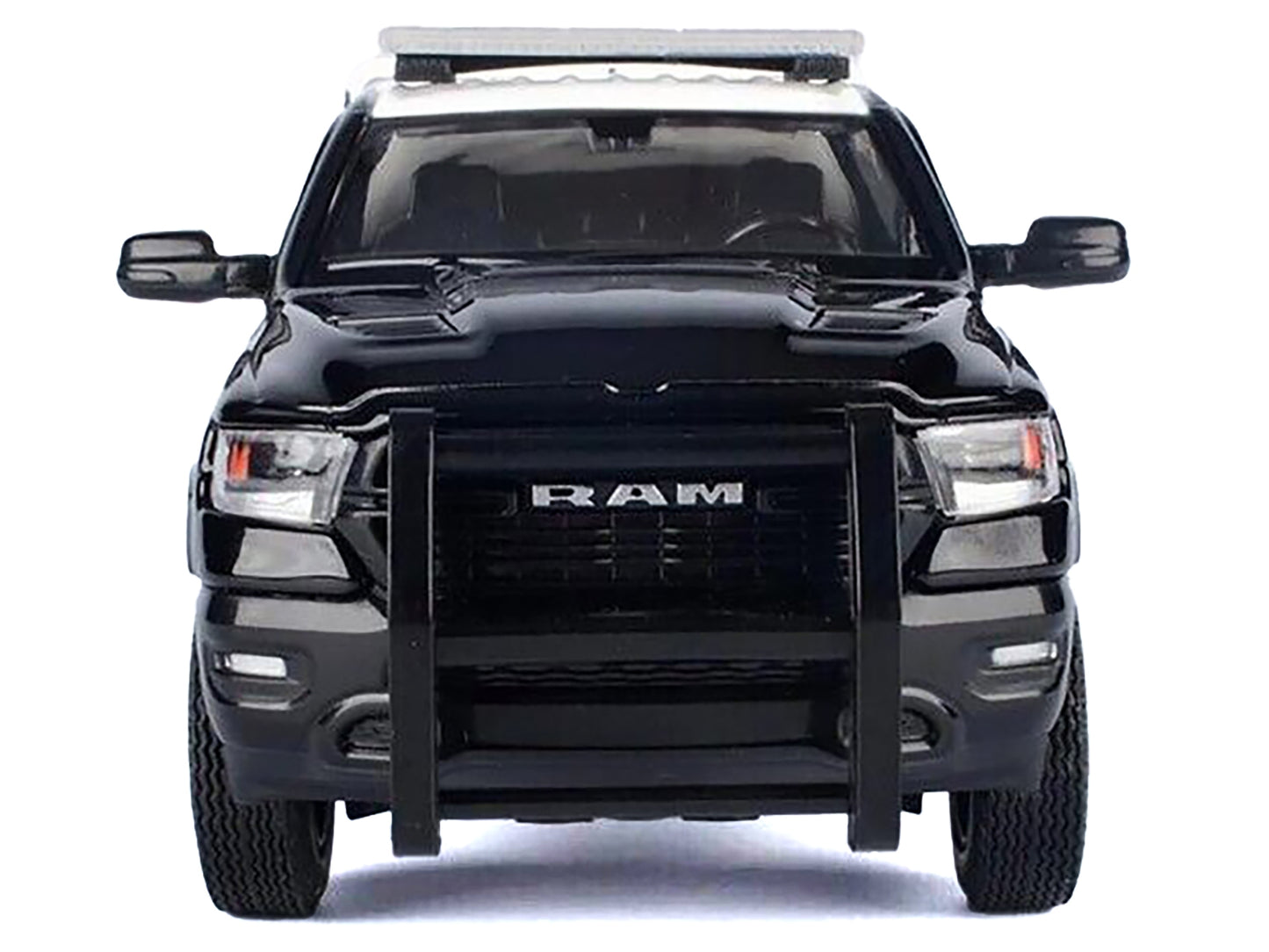 2019 RAM 1500 Laramine Crew Cab Pickup Truck "California Highway Patrol" Black and White with Truck Bed Camper "Law Enforcement and Public Service" Series 1/27 Diecast Model Car by Motormax