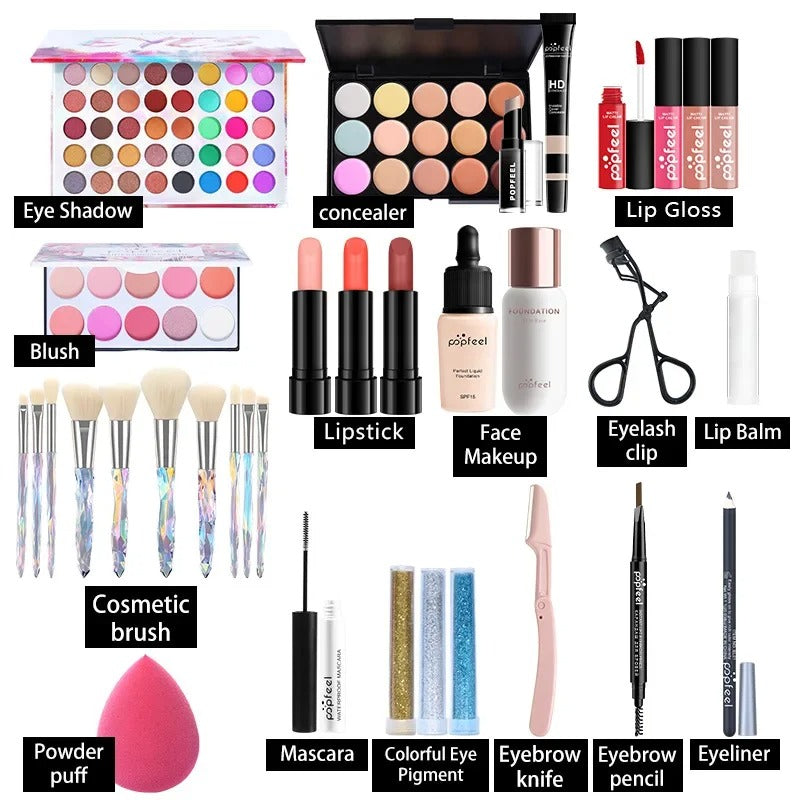 Beginner Cosmetics Makeup Set Complete Set Novice Student Light Makeup Gift Box LadyShow.Store