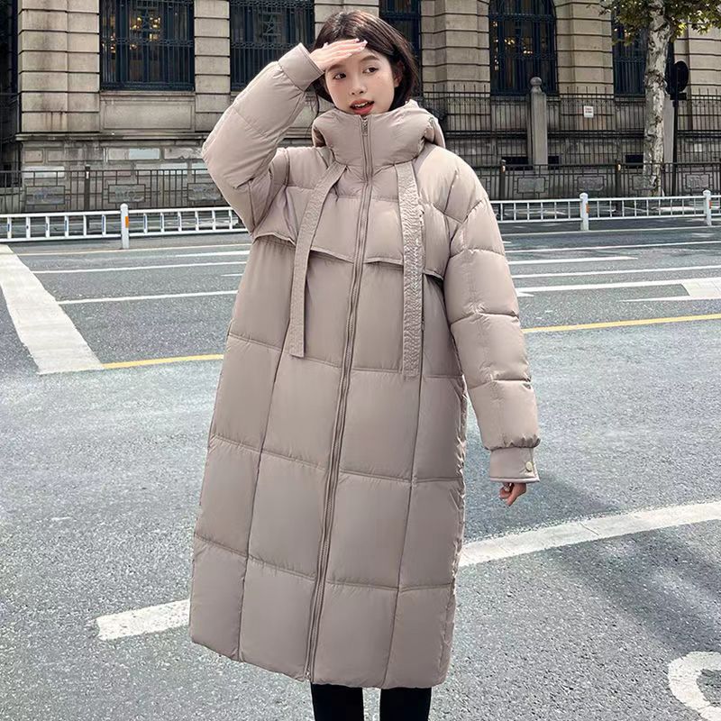 Padded Down Jacket Female Long Below The Knee Accent Plus