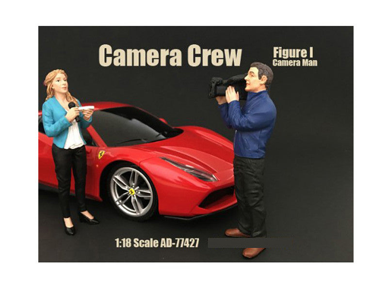 Camera Man Figurine I "Camera Crew" for 1/18 Scale Models by American Diorama American Diorama