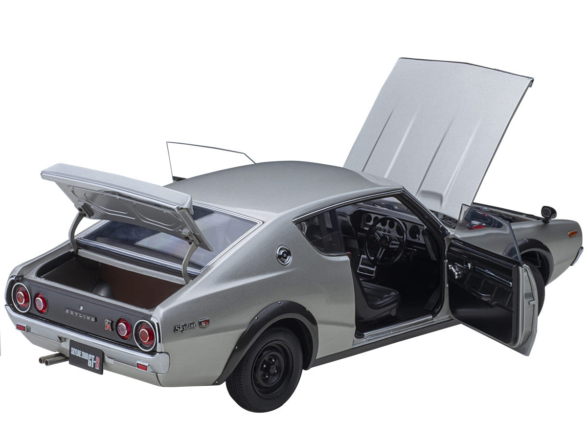 Nissan Skyline 2000GT-R (KPGC110) RHD (Right Hand Drive) Silver Metallic 1/18 Model Car by Autoart-1