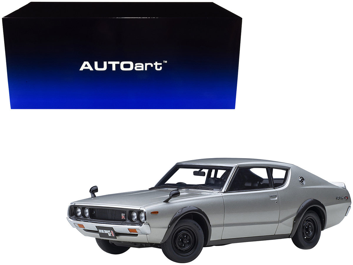 Nissan Skyline 2000GT-R (KPGC110) RHD (Right Hand Drive) Silver Metallic 1/18 Model Car by Autoart-0