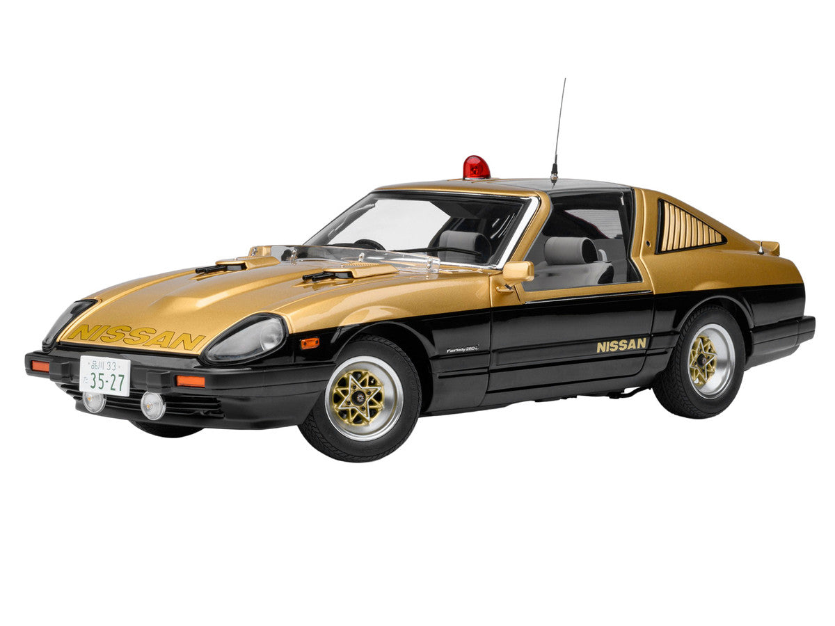 Nissan Fairlady Z (S130) RHD (Right Hand Drive) "Super Z" Gold Metallic and Black "Seibu Keisatsu" (1979-1984) TV Series 1/18 Model Car by Autoart Autoart