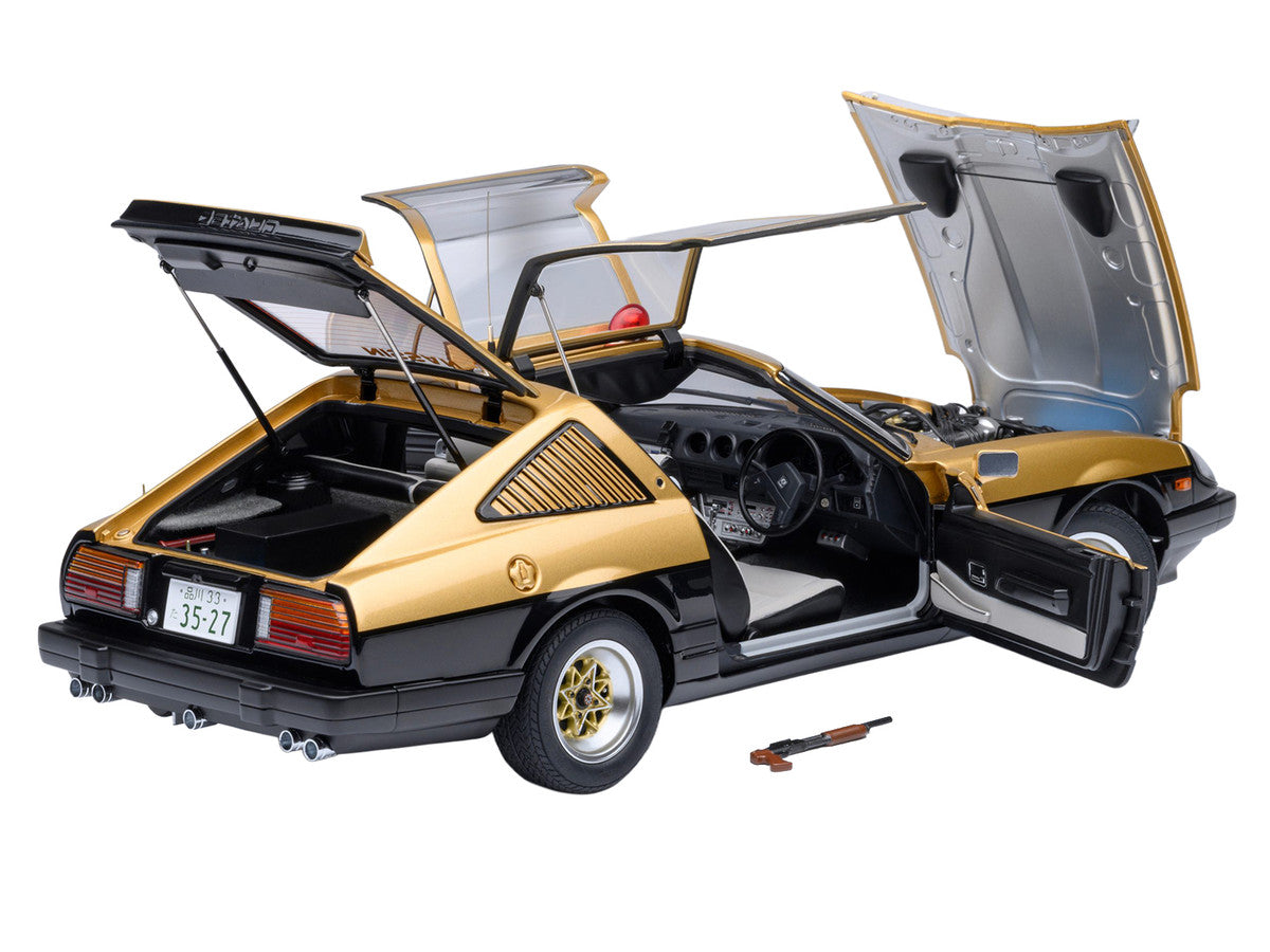 Nissan Fairlady Z (S130) RHD (Right Hand Drive) "Super Z" Gold Metallic and Black "Seibu Keisatsu" (1979-1984) TV Series 1/18 Model Car by Autoart Autoart