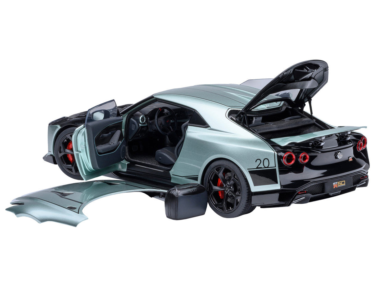 Nissan GT-R50 By ItalDesign Green Metallic and Black 1/18 Model Car by Autoart Autoart