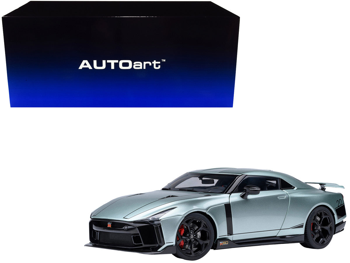 Nissan GT-R50 By ItalDesign Green Metallic and Black 1/18 Model Car by Autoart Autoart