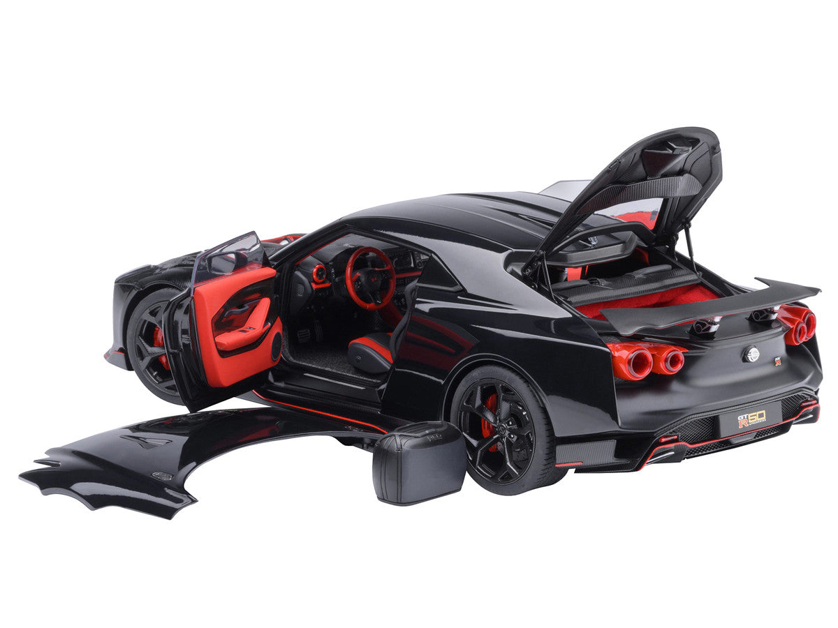 Nissan GT-R50 By ItalDesign Black and Matt Black 1/18 Model Car by Autoart Autoart