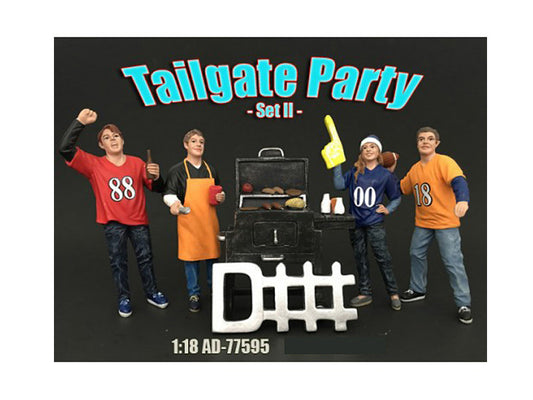 Tailgate Party Set II 4 Piece Figure Set For 1:18 Scale Models by American Diorama-0