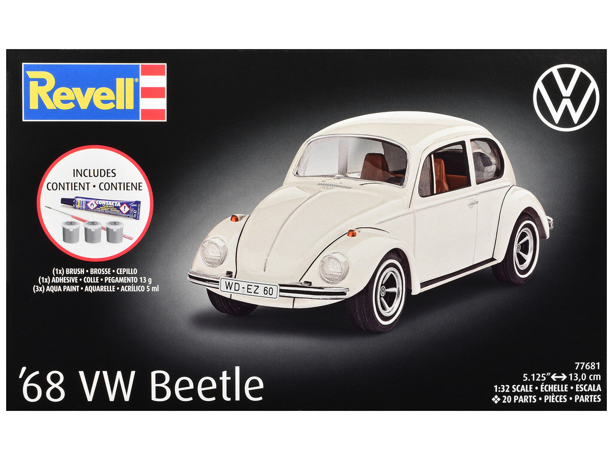 Level 3 Model Kit 1968 Volkswagen Beetle All-Included Kit 1/32 Scale Model by Revell Revell