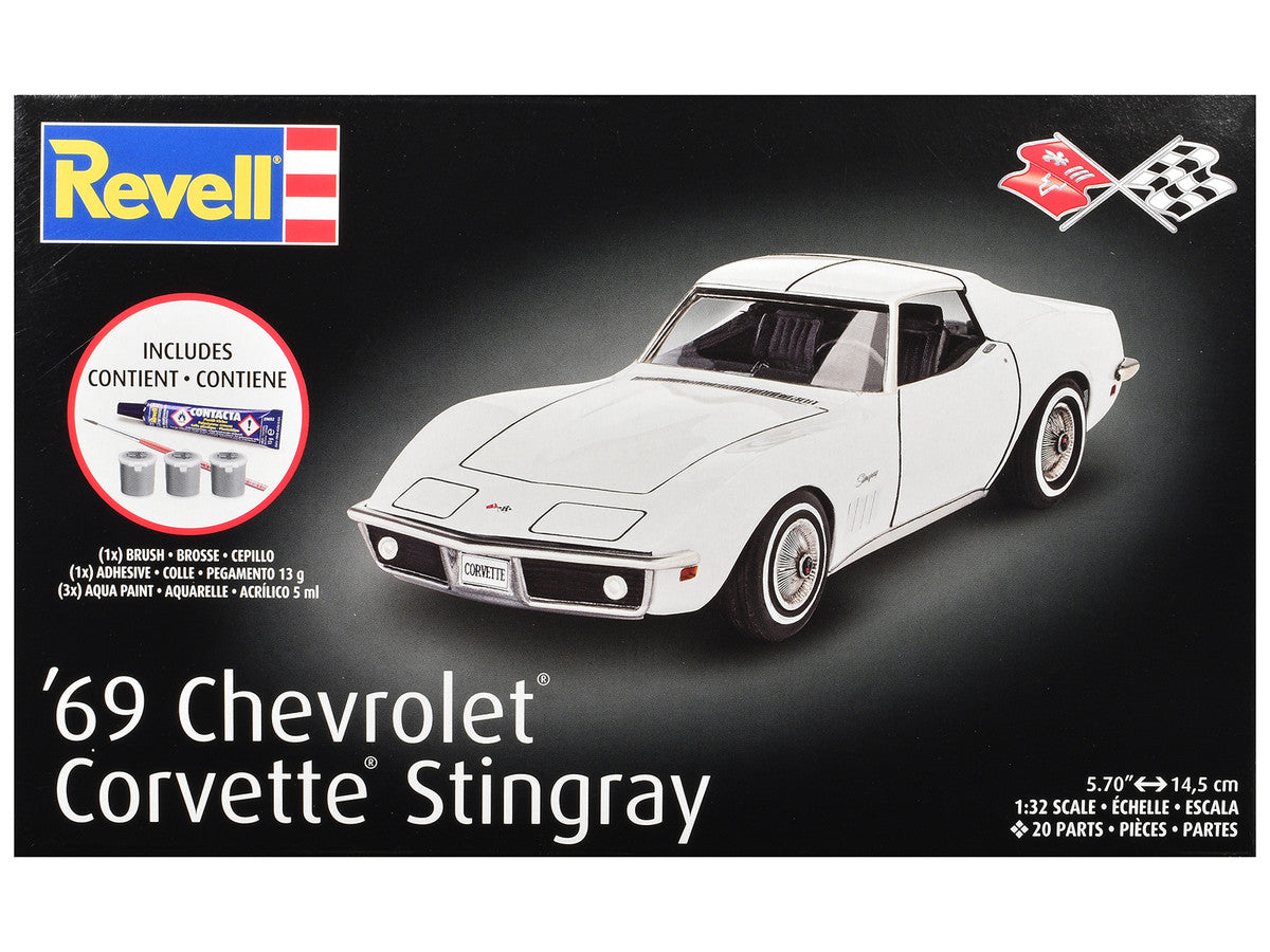 Level 3 Model Kit 1969 Chevrolet Corvette Stingray All-Included Kit 1/32 Scale Model by Revell Revell