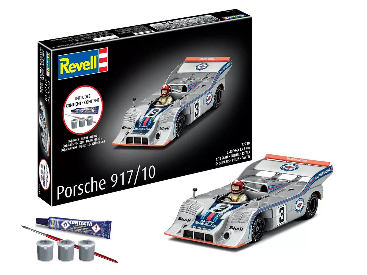Level 4 Model Kit Porsche 917/10 All-Included Kit 1/32 Scale Model by Revell Revell