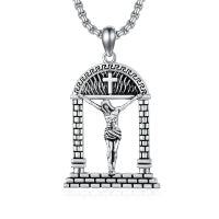 Sterling Silver Jesus Suffering Statue Crucifix Pendant Necklace Religious Gift LadyShow.Store