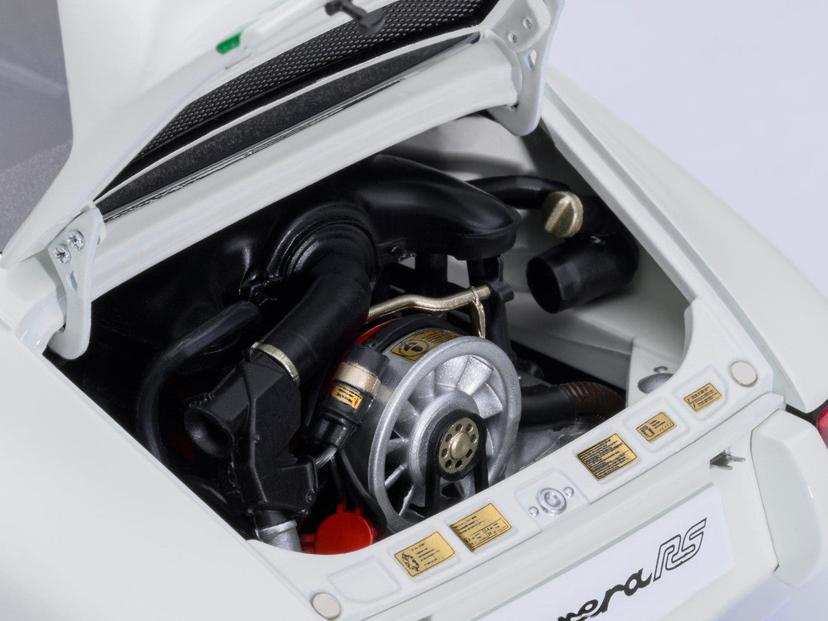 Porsche 911 Carrera 2.7 RS Grand Prix White with Green Stripes and Wheels 1/18 Model Car by Autoart Autoart