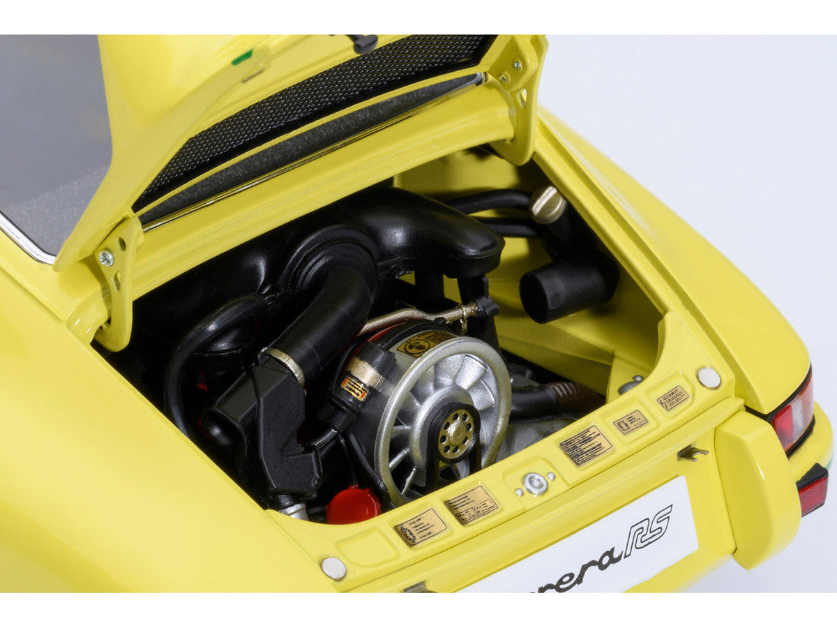 Porsche 911 Carrera 2.7 RS Light Yellow with Green Stripes and Wheels 1/18 Model Car by Autoart Autoart
