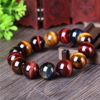 Tiger Eye Bracelet Natural Crystal Stone Buddha Bead Bracelet LadyShow.Store