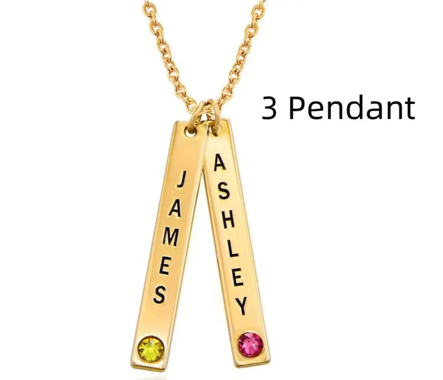 Personalized Vertical Necklace, Mother's Day Gift Maiden-Art