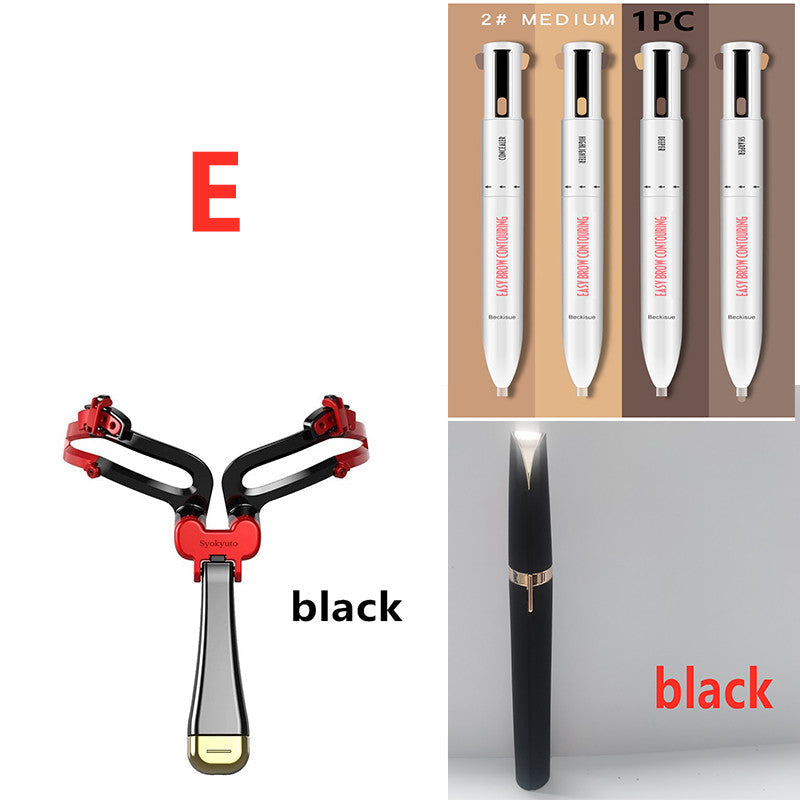 Eyebrow Shaping Set 3 In 1 Foldable Adjustable Eyebrow Stencil For Perfect Brows Shapes Makeup LadyShow.Store