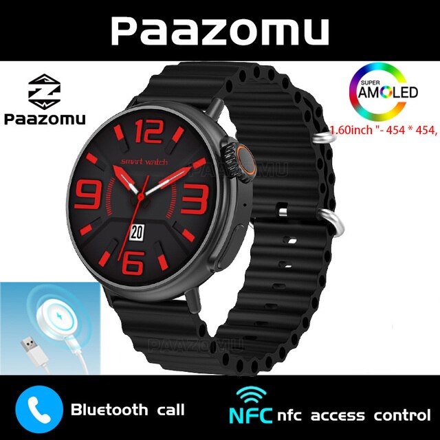AMOLED 1.6 Inch Smart Watch for Men, Women and Kids