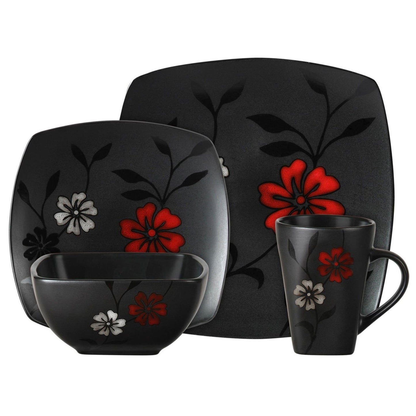 Gibson 16-Piece Evening Blossom Dinnerware Set W2B