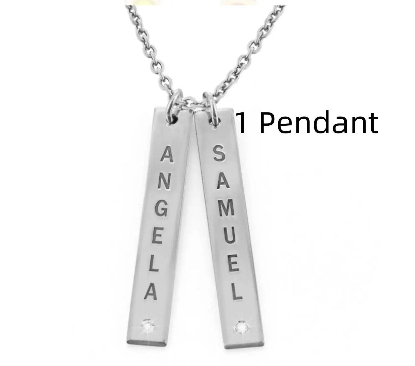 Personalized Vertical Necklace, Mother's Day Gift Maiden-Art