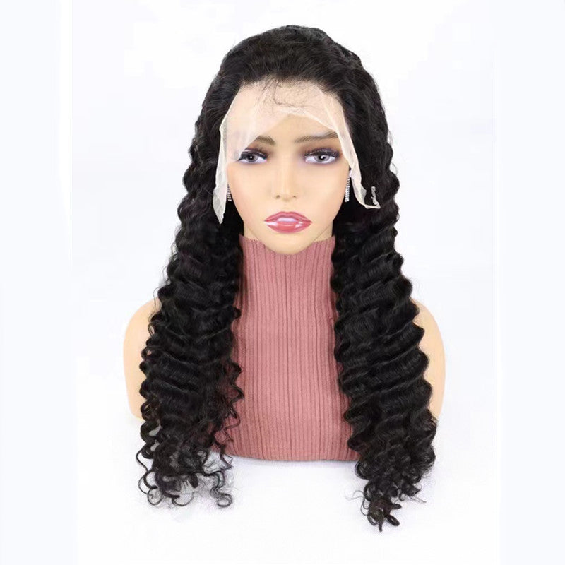 Simple Solid Color Half Lace Hair Cover Human Wigs CJD