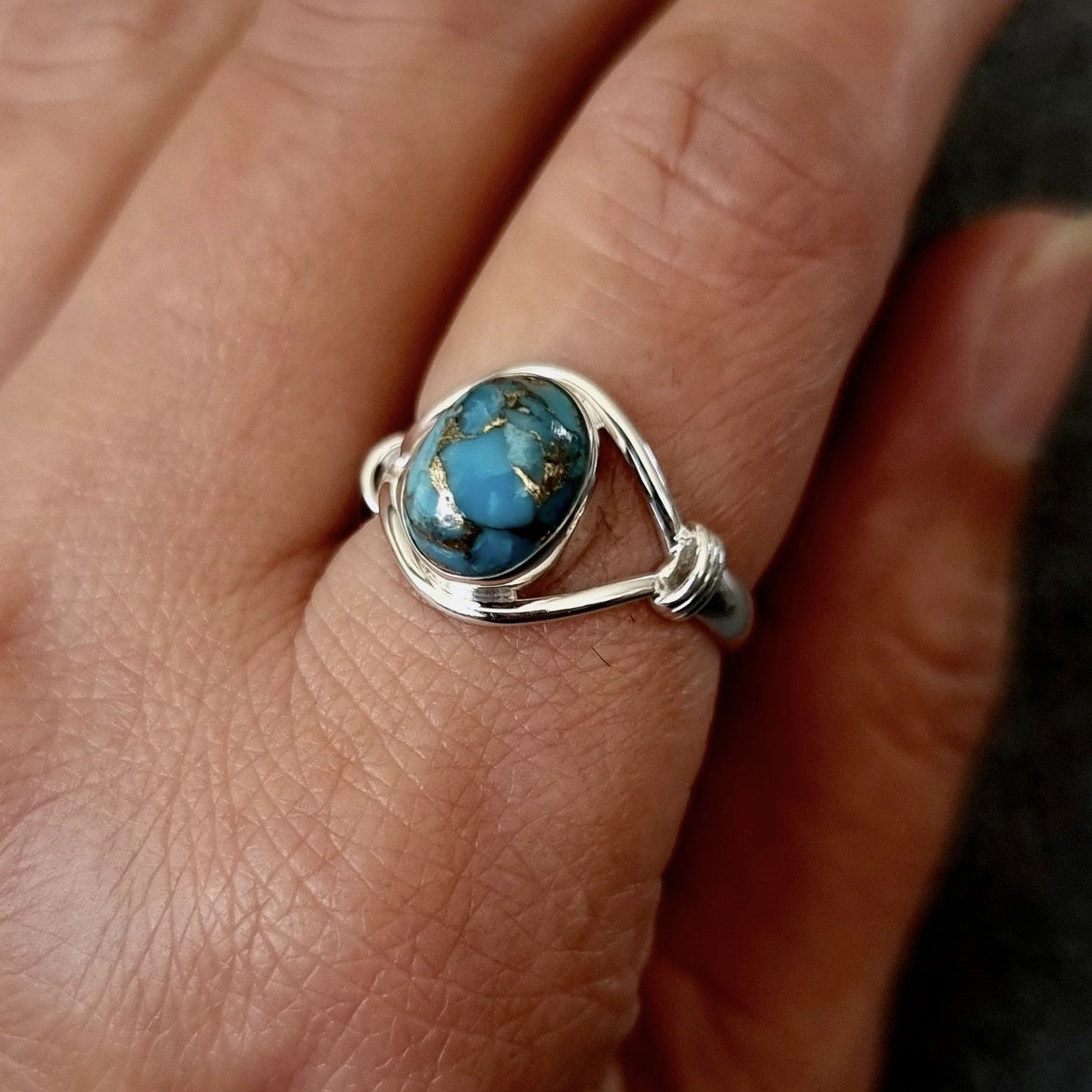 Turquoise Ring Unique Lady Simple Fashion LadyShow.Store