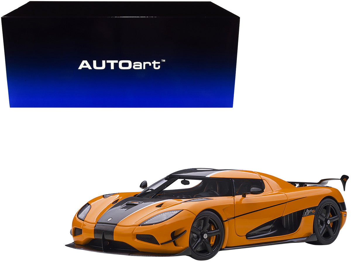 Koenigsegg Agera RS Cone Orange with Black Carbon Accents 1/18  Model Car by Autoart Autoart