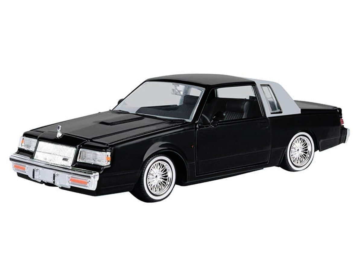 1987 Buick Regal Lowrider Black with Silver Half Top "Get Low" Series 1/24 Diecast Model Car by Motormax Motormax
