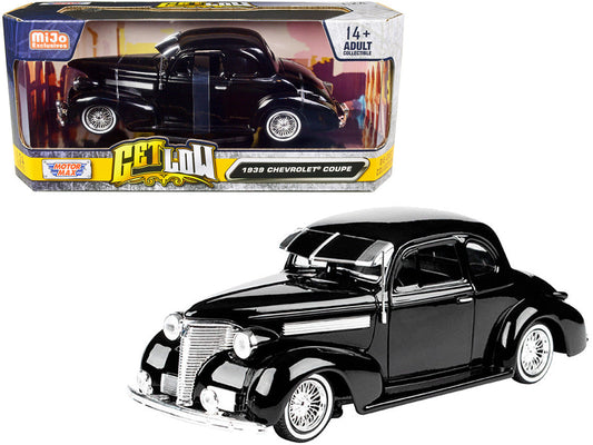 1939 Chevrolet Coupe Lowrider Black "Get Low" Series 1/24 Diecast Model Car by Motormax Motormax