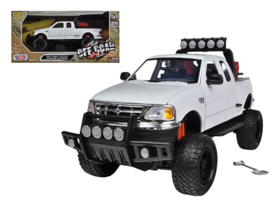 2001 Ford F-150 XLT Flareside Supercab Off-Road Pickup Truck White 1/24 Diecast Model Car by Motormax Motormax