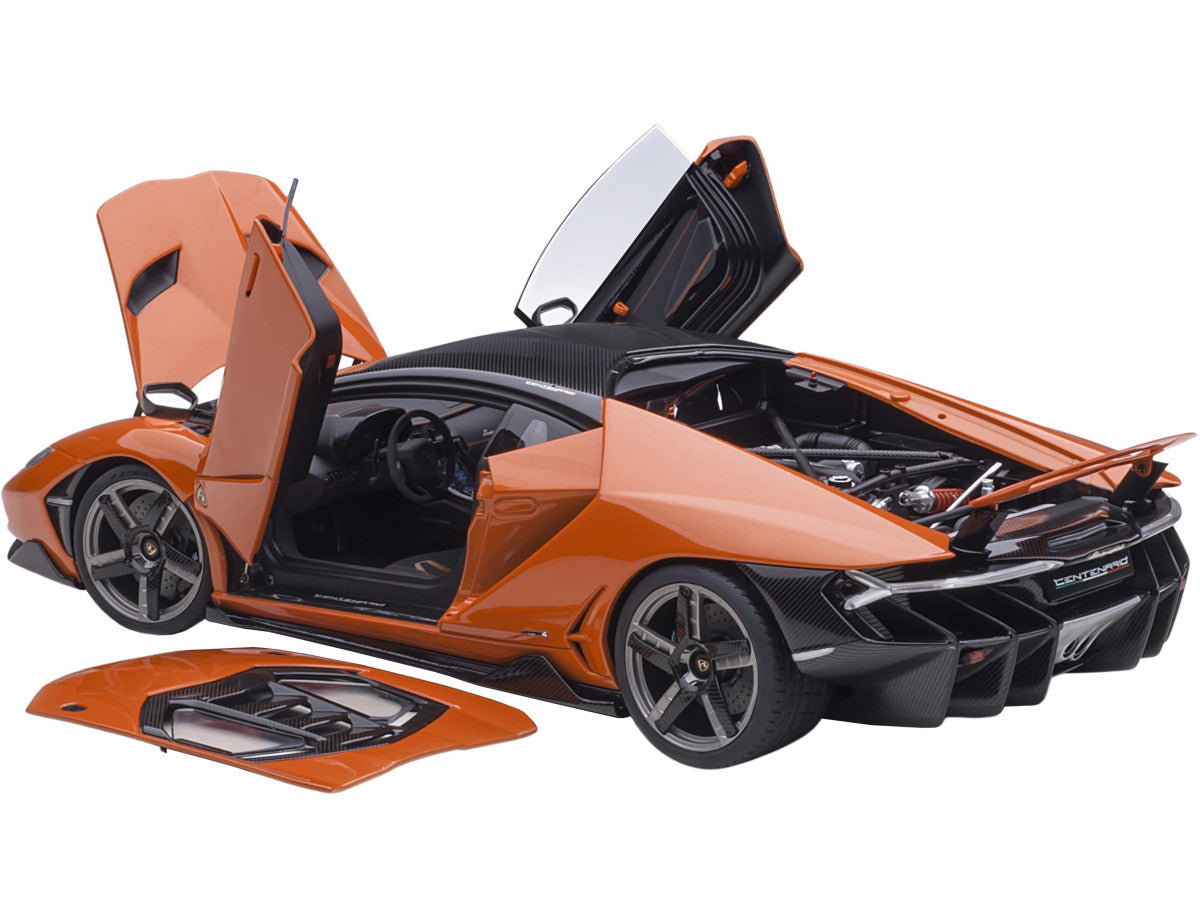 Lamborghini Centenario Arancio Argos / Pearl Orange with Carbon Top 1/18 Model Car by Autoart Autoart