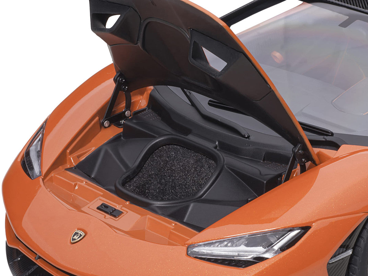 Lamborghini Centenario Arancio Argos / Pearl Orange with Carbon Top 1/18 Model Car by Autoart Autoart