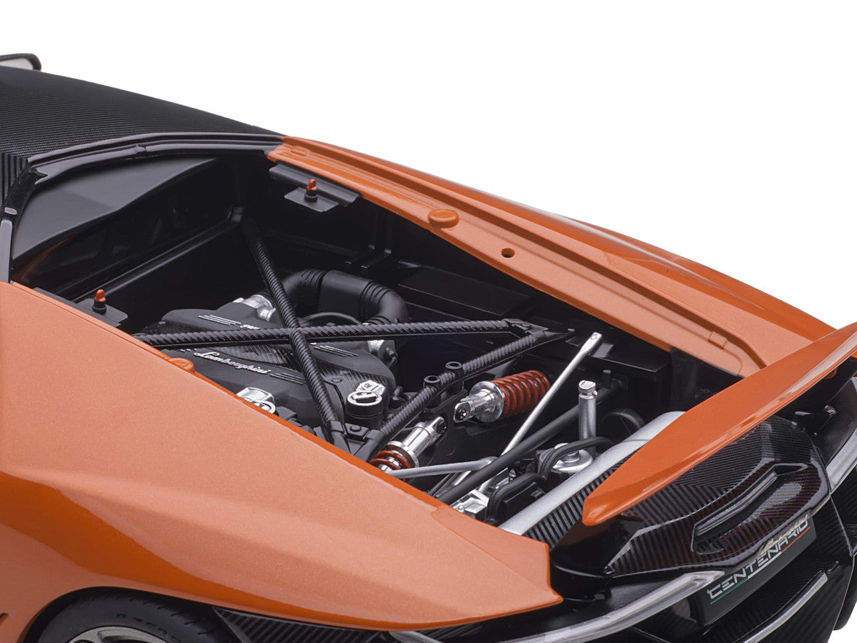 Lamborghini Centenario Arancio Argos / Pearl Orange with Carbon Top 1/18 Model Car by Autoart Autoart