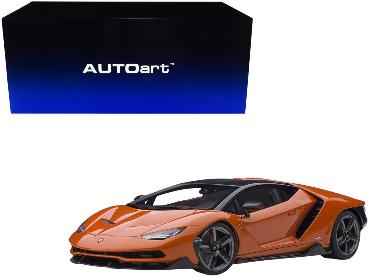 Lamborghini Centenario Arancio Argos / Pearl Orange with Carbon Top 1/18 Model Car by Autoart Autoart