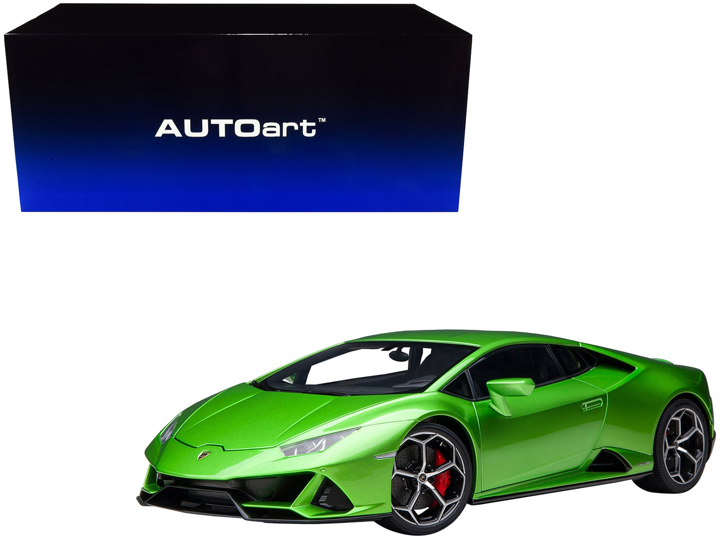 Lamborghini Huracan EVO Verde Selvans Green Metallic 1/18 Model Car by Autoart