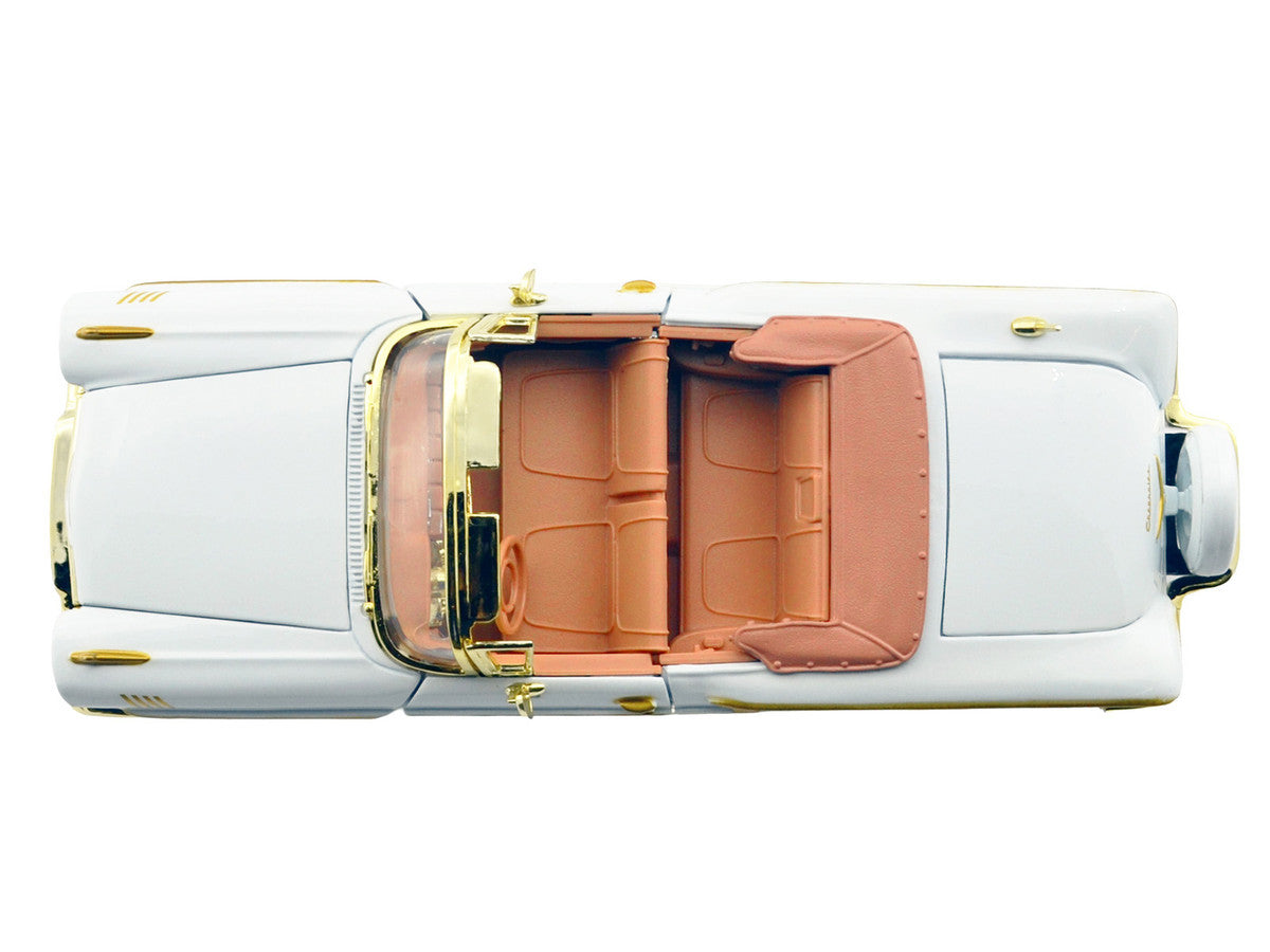 1958 Chevrolet Impala White Metallic with Gold Accents "Luxe Legends" Series 1/24 Diecast Model Car by Motormax Motormax