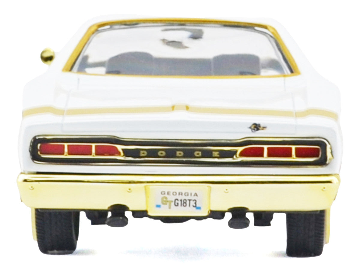 1969 Dodge Coronet Super Bee White Metallic with Gold Accents "Luxe Legends" Series 1/24 Diecast Model Car by Motormax Motormax