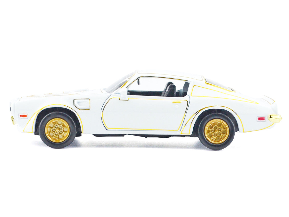 1973 Pontiac Firebird Trans Am White Metallic with Gold Accents "Luxe Legends" Series 1/24 Diecast Model Car by Motormax Motormax