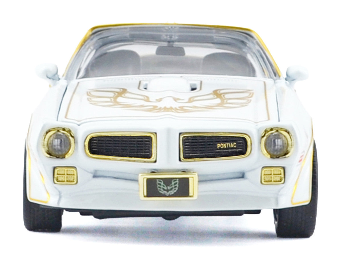 1973 Pontiac Firebird Trans Am White Metallic with Gold Accents "Luxe Legends" Series 1/24 Diecast Model Car by Motormax Motormax