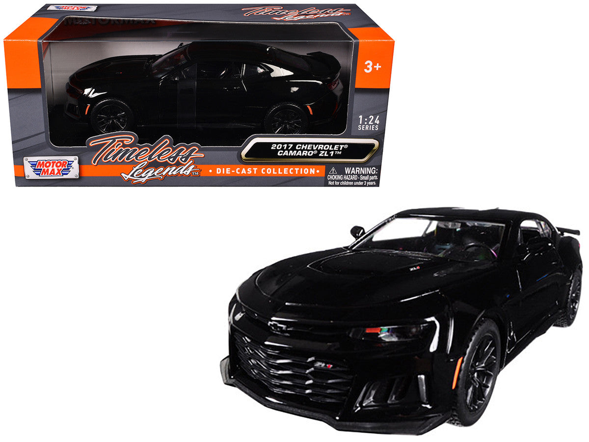 2017 Chevrolet Camaro ZL1 Black 1/24 Diecast Model Car by Motormax-0