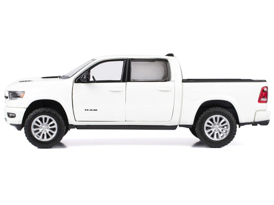2019 RAM 1500 Laramie Crew Cab Pickup Truck White "Timeless Legends" Series 1/24 Diecast Model Car by Motormax Motormax