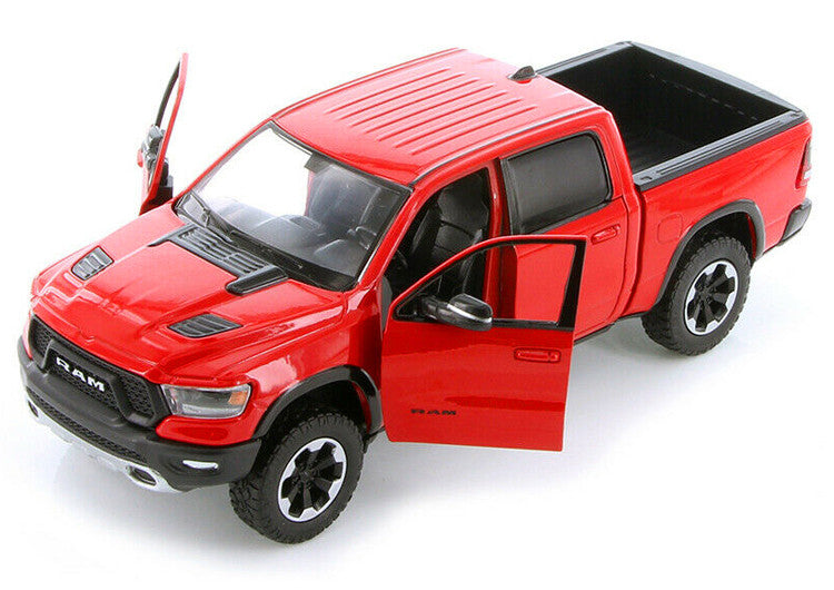 2019 RAM 1500 Rebel Crew Cab Pickup Truck Red 1/24 Diecast Model Car by Motormax Motormax