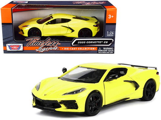 2020 Chevrolet Corvette C8 Stingray Yellow "Timeless Legends" 1/24 Diecast Model Car by Motormax Motormax