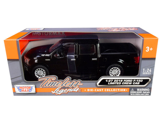 2019 Ford F-150 Limited Crew Cab Pickup Truck Black 1/24-1/27 Diecast Model Car by Motormax Motormax